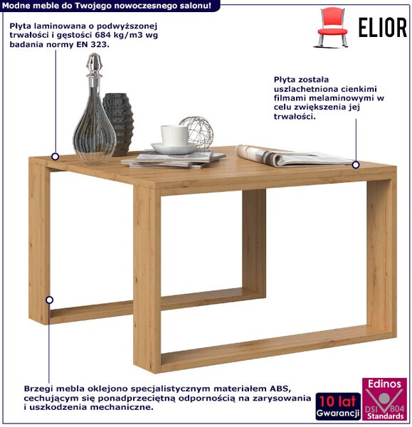 Nowoczesna ława do salonu dąb artisan D6-N64