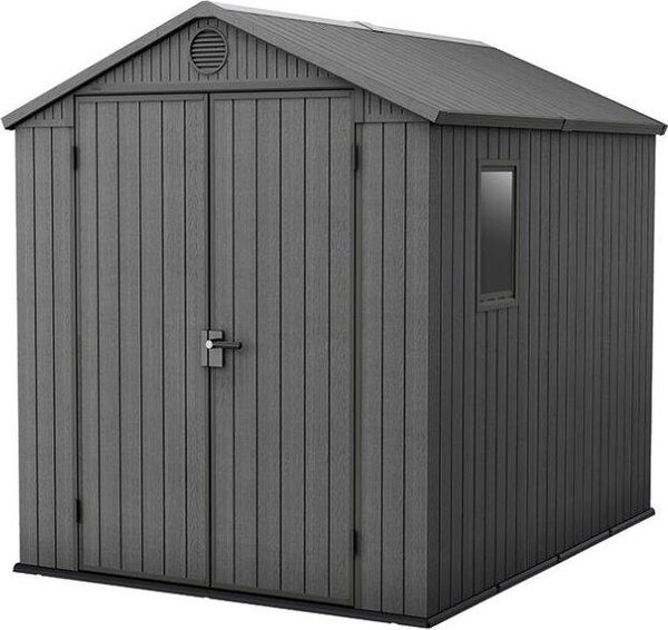 Domek ogrodowy Keter Darwin 6 x 8 szary, z podog