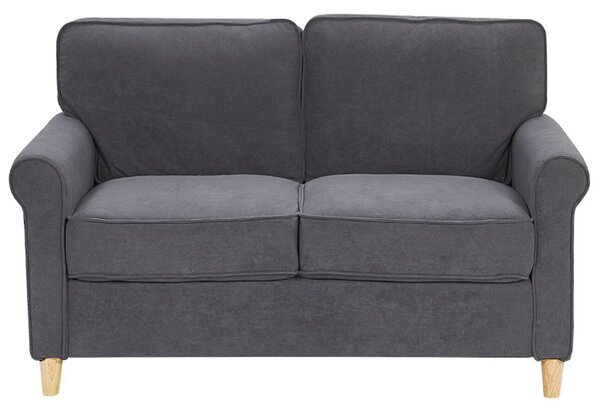 Sofa welurowa nowoczesna kanapa 2-osobowa do salonu szara Ronneby Beliani