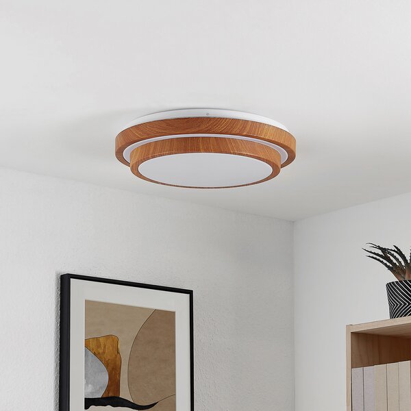 Lampa Sufitowa Lindby, Vaako, drewniany, gabinet | pracownia, tworzywo sztuczne, nowoczesny
