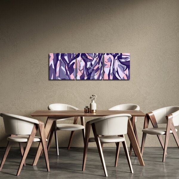 Obraz - Abstrakcyjne kobiety (z zegarem) (90x30 cm)