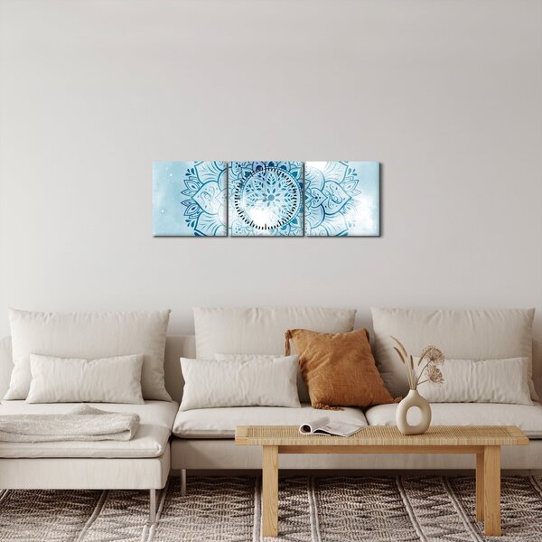 Obraz - Niebiańska mandala (z zegarem) (90x30 cm)