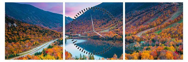 Obraz - White Mountain, New Hampshire, USA (z zegarem) (90x30 cm)