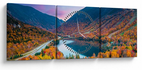 Obraz - White Mountain, New Hampshire, USA (z zegarem) (90x30 cm)