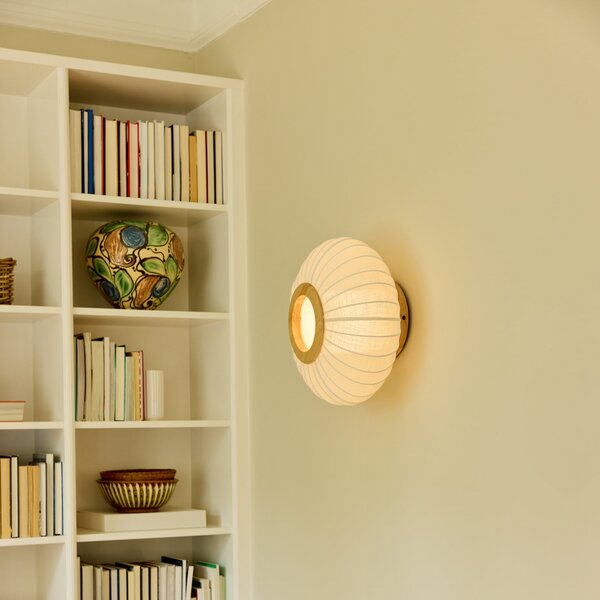 Lampa Sufitowa Halo Design, BALLON, ściemnialny, beżowy, salon, tkanina | tekstylia, design
