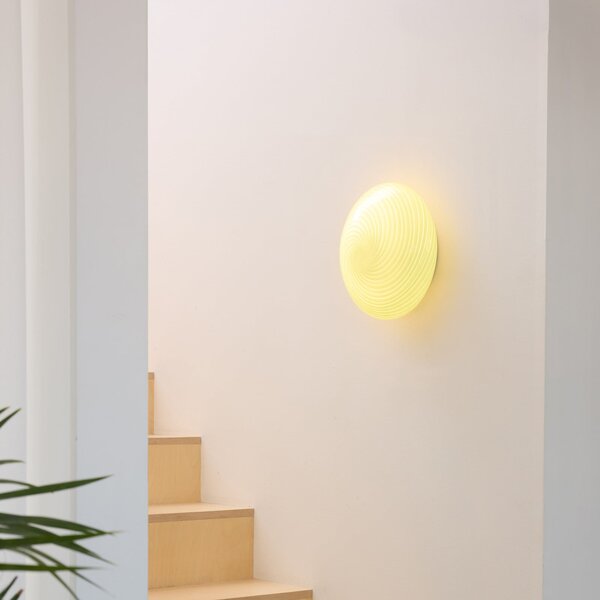 Lampa Sufitowa Halo Design, CANDY, ściemnialny, beżowy, salon, szkło, design
