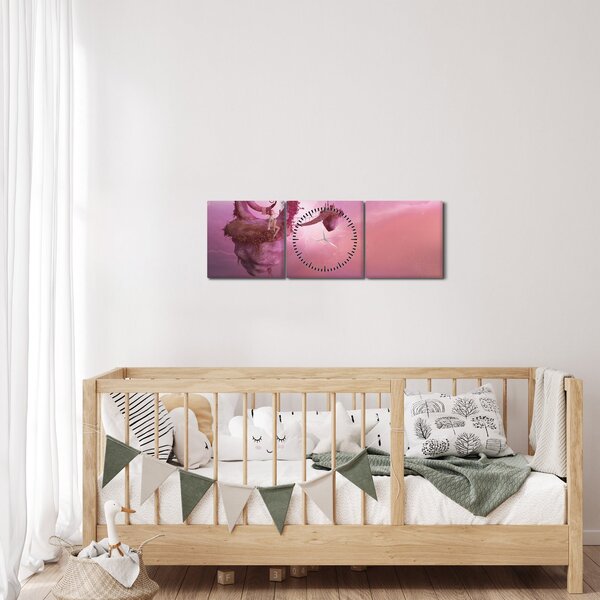 Obraz - Wróżka na pływającej wyspie (z zegarem) (90x30 cm)