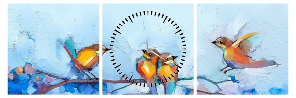 Obraz- Przebudzenie natury (z zegarem) (90x30 cm)