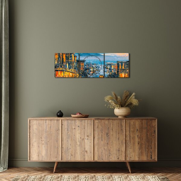 Obraz - Cable Car, San Francisco (z zegarem) (90x30 cm)