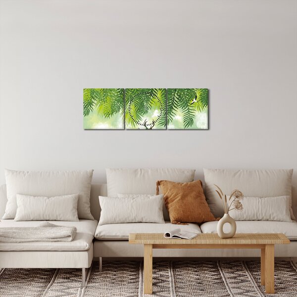 Obraz - Jeleń w lesie (z zegarem) (90x30 cm)