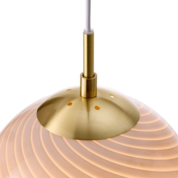 Lampa Wisząca Halo Design, CANDY BALL, ściemnialny, szary, salon, szkło, design