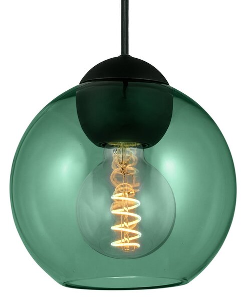 Lampa Wisząca Halo Design, BUBBLES, ściemnialny, zielony, salon, szkło, design