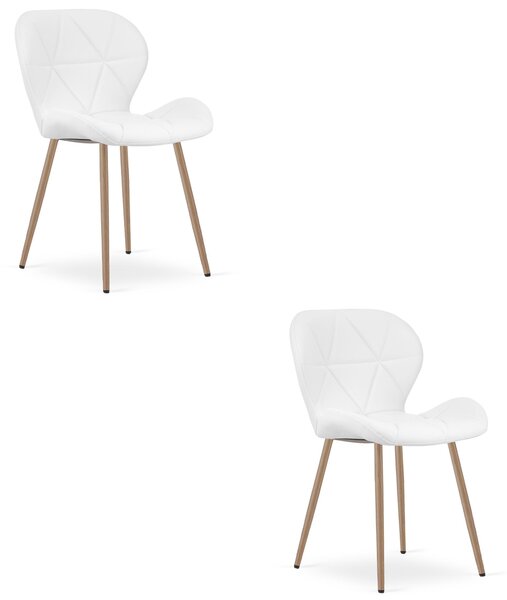 Styl I Elegancja Krzesło Mango - Biała / Nogi Dąb X 2