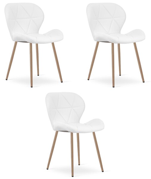Styl I Elegancja Krzesło Mango - Biała / Nogi Dąb X 3