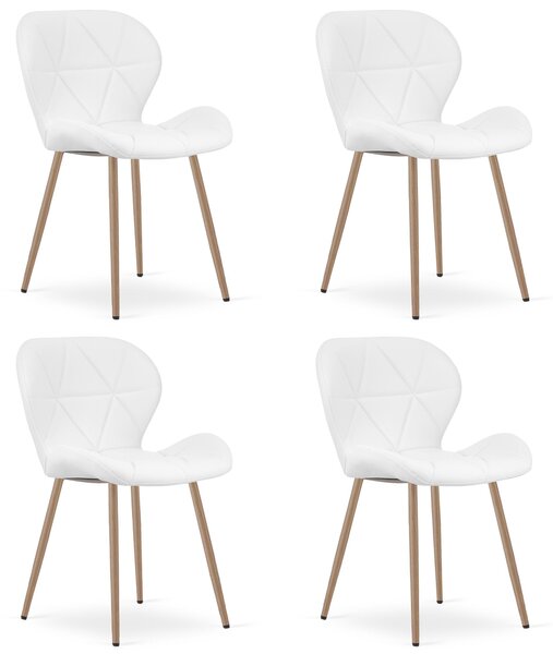 Styl I Elegancja Krzesło Mango - Biała / Nogi Dąb X 4