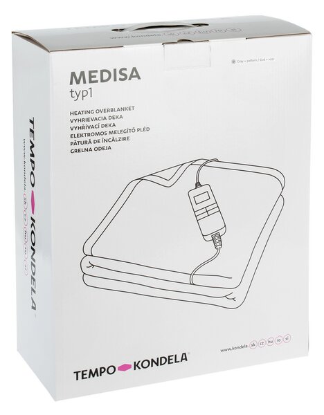 Elektryczny koc grzewczy MEDISA, ciemnoszary