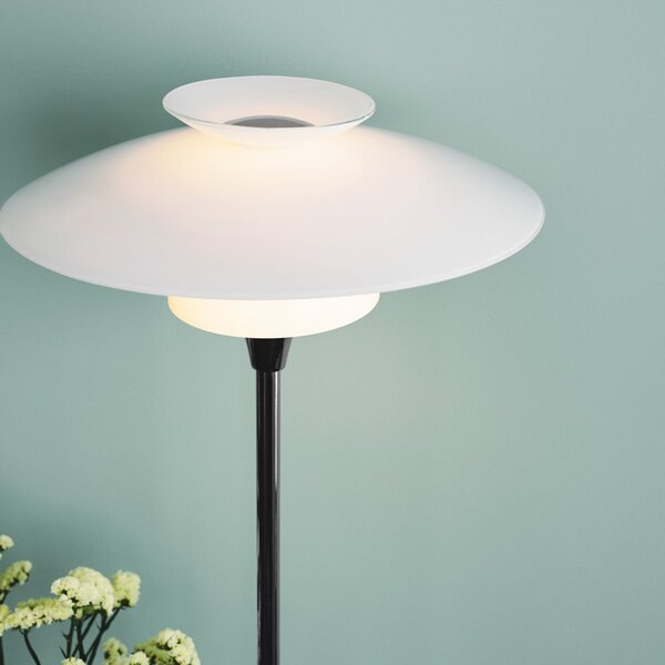 Lampa Podłogowa Halo Design, SCANDINAVIA, chromowy, salon, szkło, skandynawski