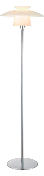 Lampa Podłogowa Halo Design, SCANDINAVIA, chromowy, salon, szkło, skandynawski
