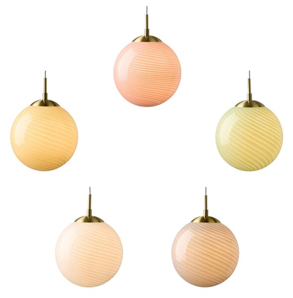 Lampa Wisząca Halo Design, CANDY BALL, ściemnialny, biały, salon, szkło, design