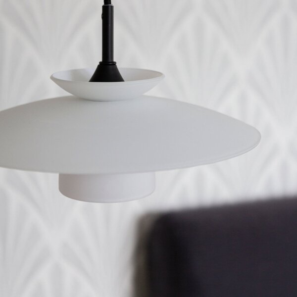 Lampa Wisząca Halo Design, SCANDIC, ściemnialny, biały, salon, szkło, design