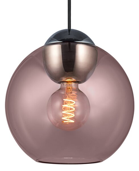 Lampa Wisząca Halo Design, BUBBLES, ściemnialny, pudrowy róż, salon, szkło, design