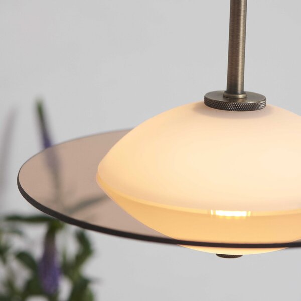 Lampa Wisząca Halo Design, ORBIT, ściemnialny, antyczny mosiądz, salon, szkło, design