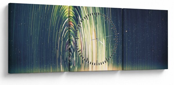 Obraz - Centrum wszechświata (z zegarem) (90x30 cm)
