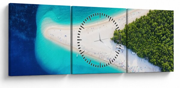 Obraz - Ostrav Hvar, Chorwacja (z zegarem) (90x30 cm)