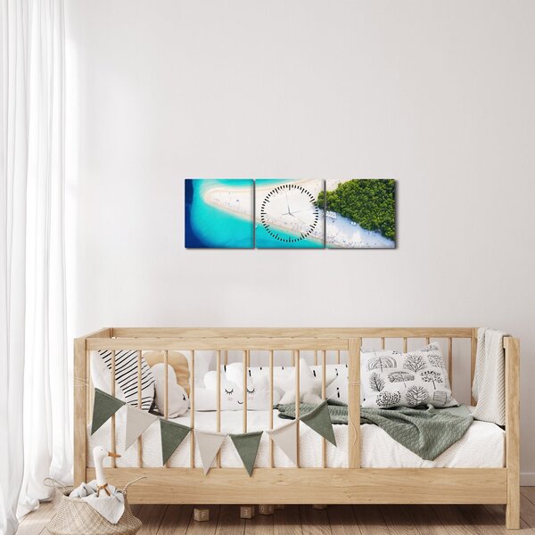 Obraz - Ostrav Hvar, Chorwacja (z zegarem) (90x30 cm)