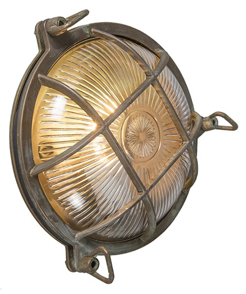 Zewnetrzna Kinkiet/ Plafon / Lampy sufitowe Retro okrągły chrom IP44 - Nautica Oswietlenie zewnetrzne