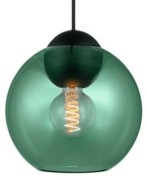 Lampa Wisząca Halo Design, BUBBLES, ściemnialny, zielony, salon, szkło, design