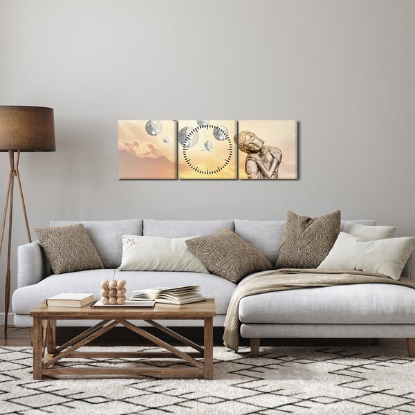 Obraz - Czas medytacji (z zegarem) (90x30 cm)