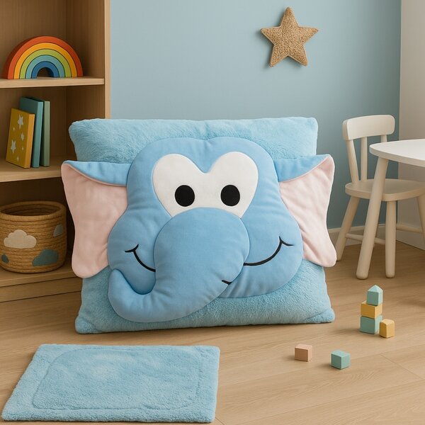 Poduszka dziecięca CUDDLI FRIENDS 70x70 cm pluszowa - więcej kolorów Kolor: Szary