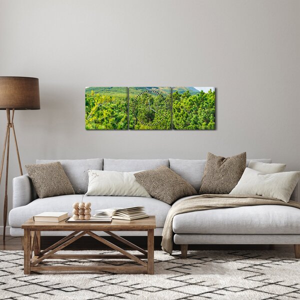 Obraz - Babia Góra, Polska (z zegarem) (90x30 cm)