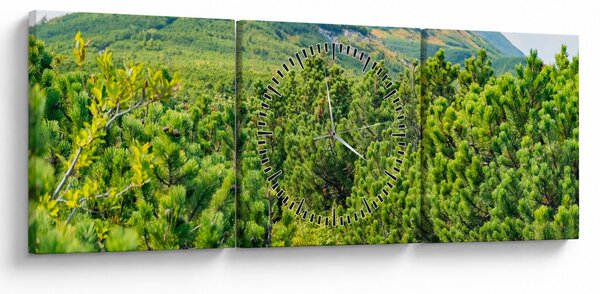 Obraz - Babia Góra, Polska (z zegarem) (90x30 cm)