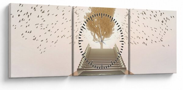 Obraz - Most do nieznanego (z zegarem) (90x30 cm)
