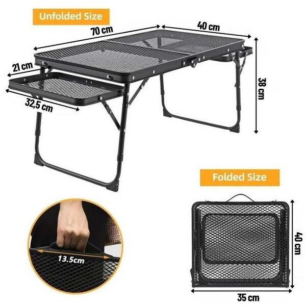 Campmax™ Składany Siatkowy Stolik Outdoorowy