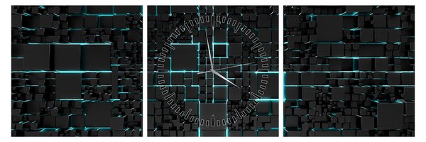 Obraz - Interfejs technologiczny (z zegarem) (90x30 cm)