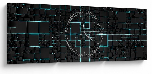 Obraz - Interfejs technologiczny (z zegarem) (90x30 cm)