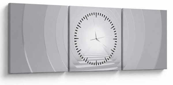 Obraz - tunel 3D (z zegarem) (90x30 cm)