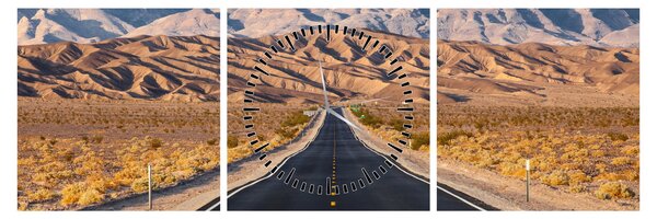 Obraz - Death Valley, Kalifornia, USA (z zegarem) (90x30 cm)