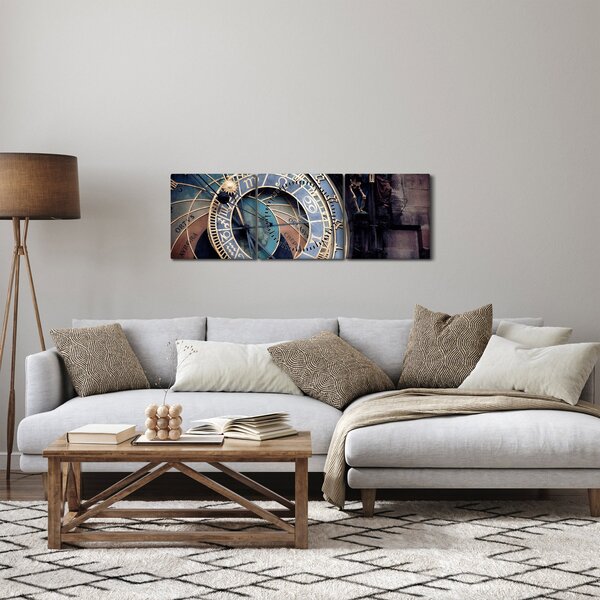 Obraz - Praski zegar astronomiczny, Praga (z zegarem) (90x30 cm)