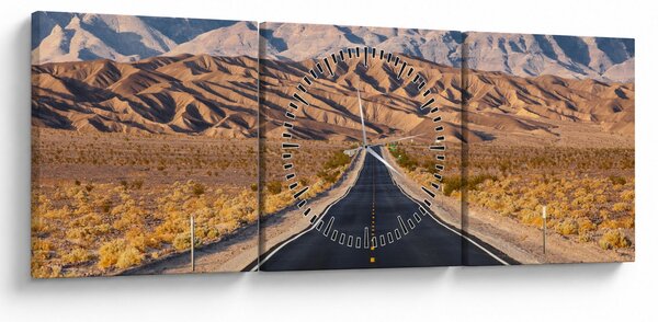 Obraz - Death Valley, Kalifornia, USA (z zegarem) (90x30 cm)