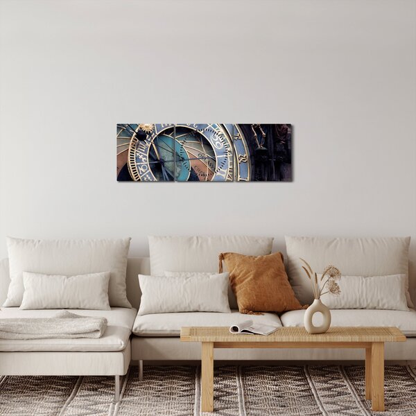 Obraz - Praski zegar astronomiczny, Praga (z zegarem) (90x30 cm)