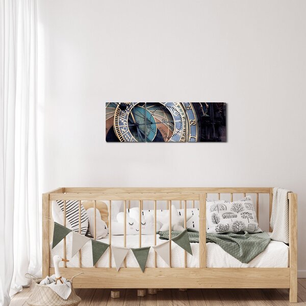 Obraz - Praski zegar astronomiczny, Praga (z zegarem) (90x30 cm)