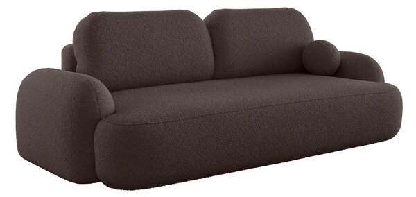 Brązowa sofa z pojemnikiem i funkcją spania E3-C46