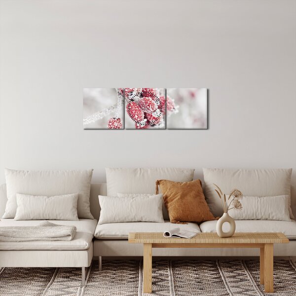 Obraz - Mrożone owoce (z zegarem) (90x30 cm)