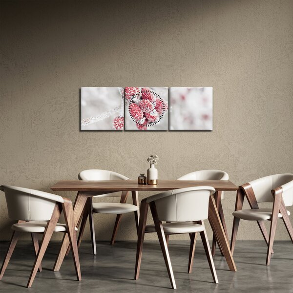 Obraz - Mrożone owoce (z zegarem) (90x30 cm)