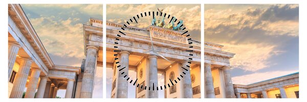 Obraz - Brama Brandenburska, Berlin, Niemcy (z zegarem) (90x30 cm)