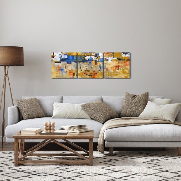Obraz - Ściana płaczu, Jerozolima, Izrael (z zegarem) (90x30 cm)